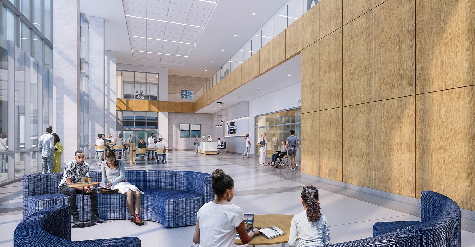 Rendering of the main floor of the new building