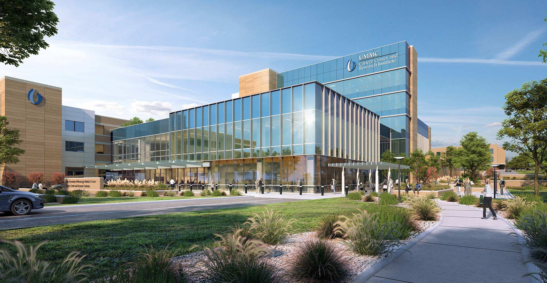 Digital Render of the new Cancer Center and Research Institute building